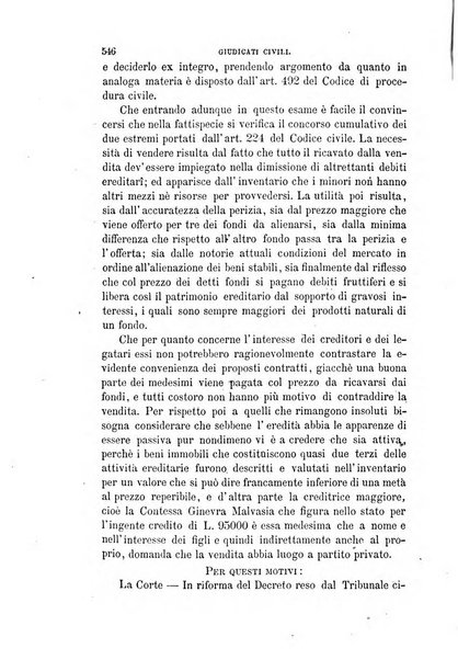 Giornale del Foro in cui si raccolgono le più importanti regiudicate dei supremi tribunali di Roma e dello Stato pontificio in materia civile