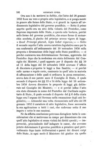 Giornale del Foro in cui si raccolgono le più importanti regiudicate dei supremi tribunali di Roma e dello Stato pontificio in materia civile