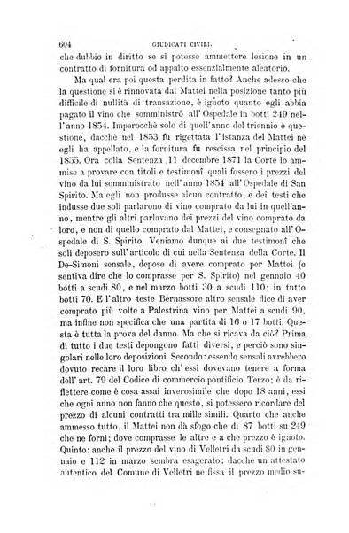 Giornale del Foro in cui si raccolgono le più importanti regiudicate dei supremi tribunali di Roma e dello Stato pontificio in materia civile