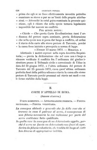 Giornale del Foro in cui si raccolgono le più importanti regiudicate dei supremi tribunali di Roma e dello Stato pontificio in materia civile