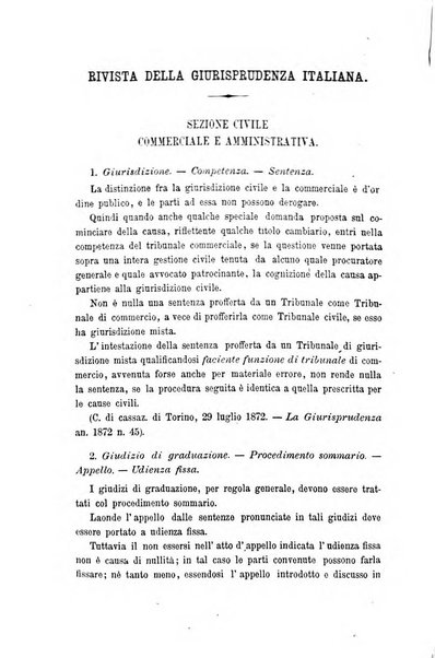 Giornale del Foro in cui si raccolgono le più importanti regiudicate dei supremi tribunali di Roma e dello Stato pontificio in materia civile