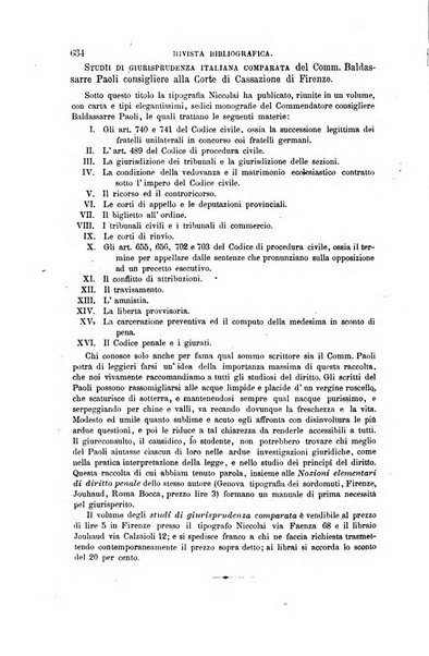 Giornale del Foro in cui si raccolgono le più importanti regiudicate dei supremi tribunali di Roma e dello Stato pontificio in materia civile