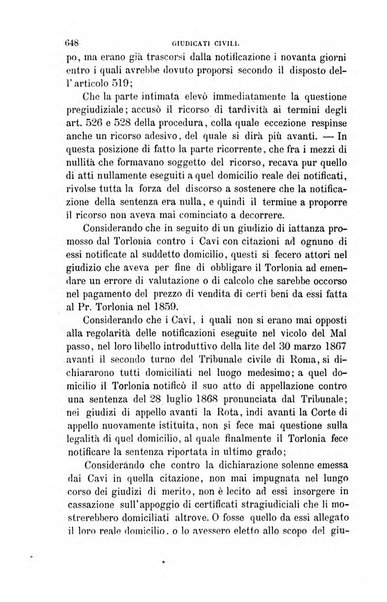 Giornale del Foro in cui si raccolgono le più importanti regiudicate dei supremi tribunali di Roma e dello Stato pontificio in materia civile