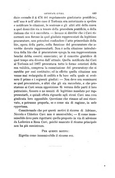 Giornale del Foro in cui si raccolgono le più importanti regiudicate dei supremi tribunali di Roma e dello Stato pontificio in materia civile