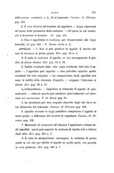 Giornale del Foro in cui si raccolgono le più importanti regiudicate dei supremi tribunali di Roma e dello Stato pontificio in materia civile