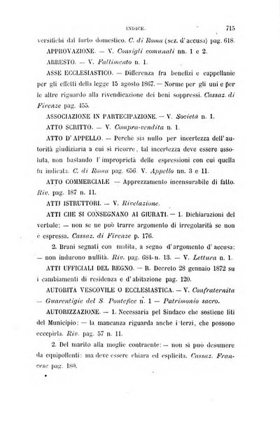 Giornale del Foro in cui si raccolgono le più importanti regiudicate dei supremi tribunali di Roma e dello Stato pontificio in materia civile