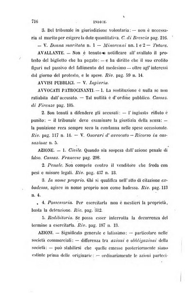 Giornale del Foro in cui si raccolgono le più importanti regiudicate dei supremi tribunali di Roma e dello Stato pontificio in materia civile