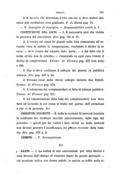 Giornale del Foro in cui si raccolgono le più importanti regiudicate dei supremi tribunali di Roma e dello Stato pontificio in materia civile