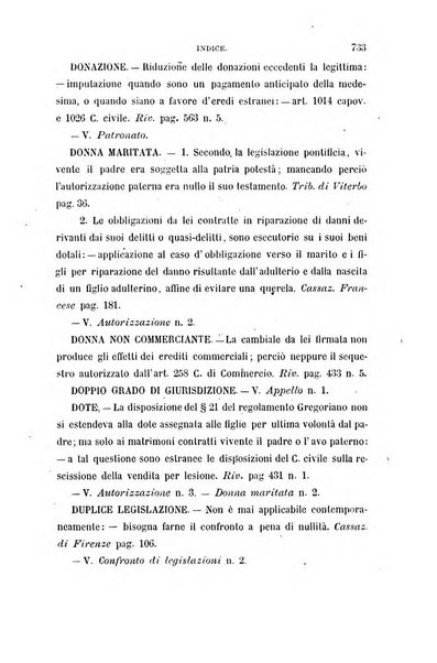 Giornale del Foro in cui si raccolgono le più importanti regiudicate dei supremi tribunali di Roma e dello Stato pontificio in materia civile