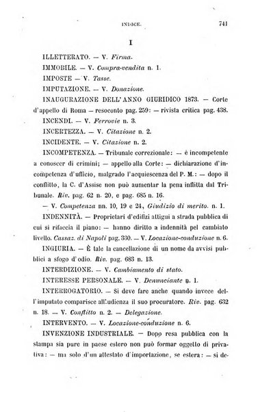 Giornale del Foro in cui si raccolgono le più importanti regiudicate dei supremi tribunali di Roma e dello Stato pontificio in materia civile