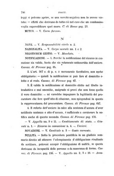 Giornale del Foro in cui si raccolgono le più importanti regiudicate dei supremi tribunali di Roma e dello Stato pontificio in materia civile