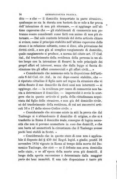 Giornale del Foro in cui si raccolgono le più importanti regiudicate dei supremi tribunali di Roma e dello Stato pontificio in materia civile