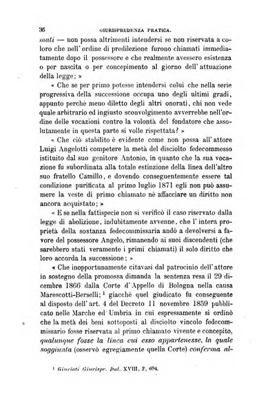 Giornale del Foro in cui si raccolgono le più importanti regiudicate dei supremi tribunali di Roma e dello Stato pontificio in materia civile