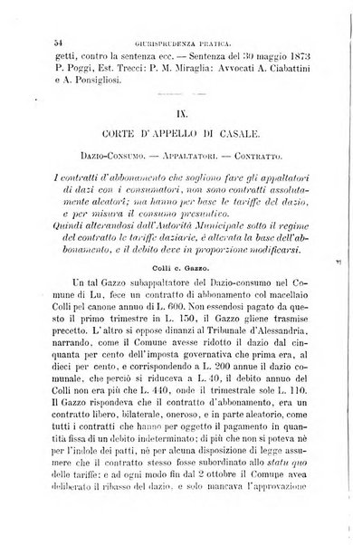 Giornale del Foro in cui si raccolgono le più importanti regiudicate dei supremi tribunali di Roma e dello Stato pontificio in materia civile