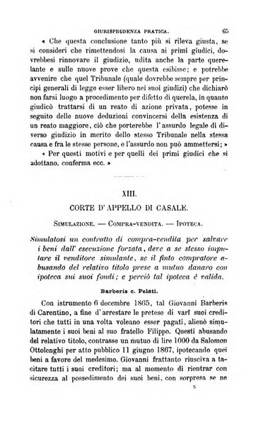 Giornale del Foro in cui si raccolgono le più importanti regiudicate dei supremi tribunali di Roma e dello Stato pontificio in materia civile