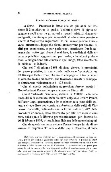 Giornale del Foro in cui si raccolgono le più importanti regiudicate dei supremi tribunali di Roma e dello Stato pontificio in materia civile