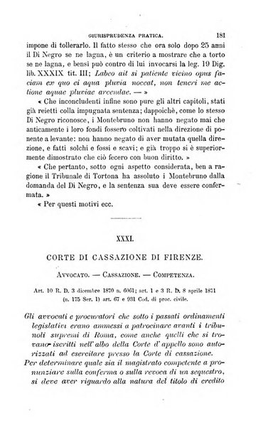 Giornale del Foro in cui si raccolgono le più importanti regiudicate dei supremi tribunali di Roma e dello Stato pontificio in materia civile