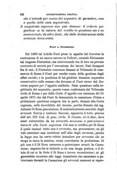 Giornale del Foro in cui si raccolgono le più importanti regiudicate dei supremi tribunali di Roma e dello Stato pontificio in materia civile