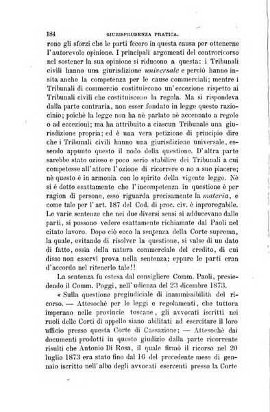 Giornale del Foro in cui si raccolgono le più importanti regiudicate dei supremi tribunali di Roma e dello Stato pontificio in materia civile