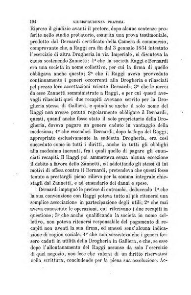 Giornale del Foro in cui si raccolgono le più importanti regiudicate dei supremi tribunali di Roma e dello Stato pontificio in materia civile