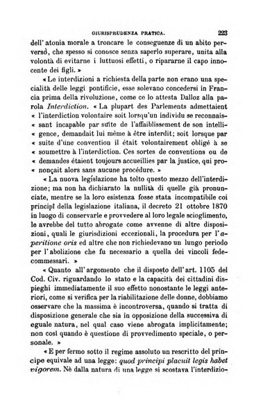 Giornale del Foro in cui si raccolgono le più importanti regiudicate dei supremi tribunali di Roma e dello Stato pontificio in materia civile