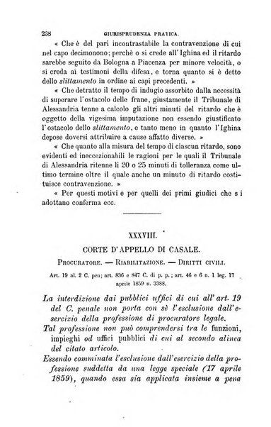 Giornale del Foro in cui si raccolgono le più importanti regiudicate dei supremi tribunali di Roma e dello Stato pontificio in materia civile