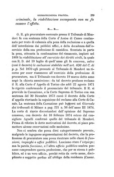 Giornale del Foro in cui si raccolgono le più importanti regiudicate dei supremi tribunali di Roma e dello Stato pontificio in materia civile