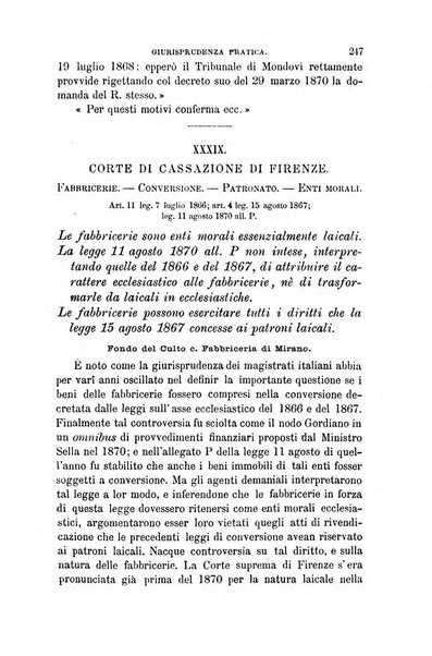 Giornale del Foro in cui si raccolgono le più importanti regiudicate dei supremi tribunali di Roma e dello Stato pontificio in materia civile