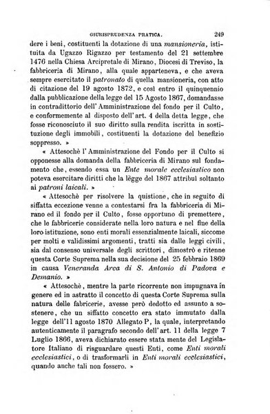 Giornale del Foro in cui si raccolgono le più importanti regiudicate dei supremi tribunali di Roma e dello Stato pontificio in materia civile