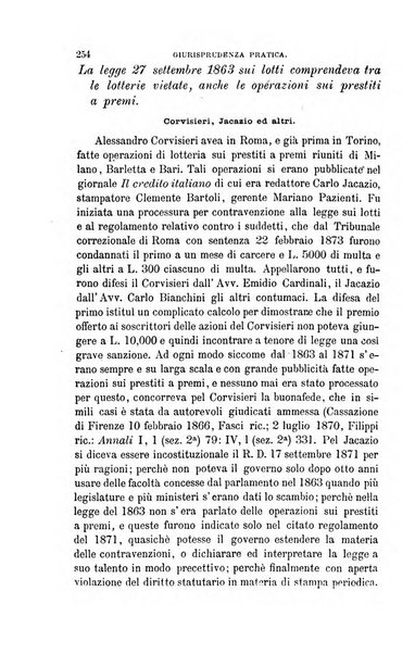 Giornale del Foro in cui si raccolgono le più importanti regiudicate dei supremi tribunali di Roma e dello Stato pontificio in materia civile