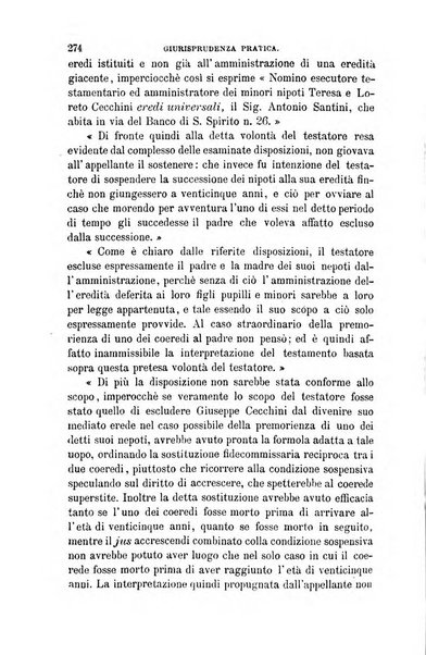 Giornale del Foro in cui si raccolgono le più importanti regiudicate dei supremi tribunali di Roma e dello Stato pontificio in materia civile