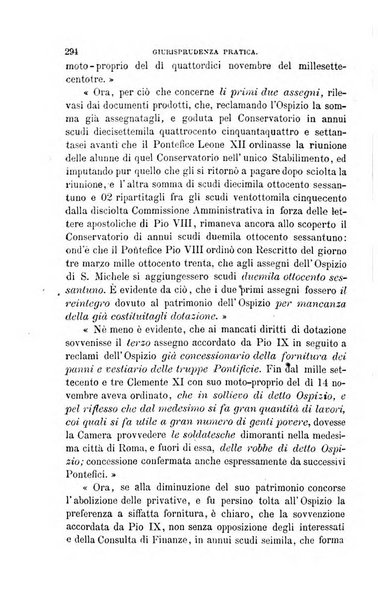 Giornale del Foro in cui si raccolgono le più importanti regiudicate dei supremi tribunali di Roma e dello Stato pontificio in materia civile