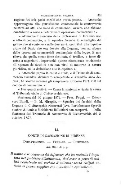 Giornale del Foro in cui si raccolgono le più importanti regiudicate dei supremi tribunali di Roma e dello Stato pontificio in materia civile