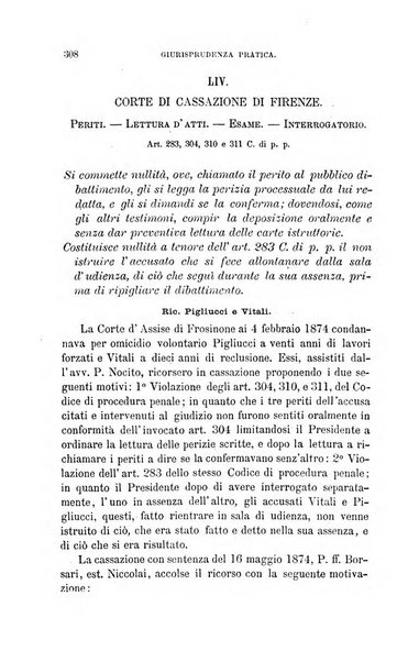 Giornale del Foro in cui si raccolgono le più importanti regiudicate dei supremi tribunali di Roma e dello Stato pontificio in materia civile