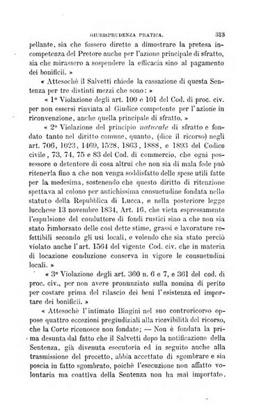 Giornale del Foro in cui si raccolgono le più importanti regiudicate dei supremi tribunali di Roma e dello Stato pontificio in materia civile