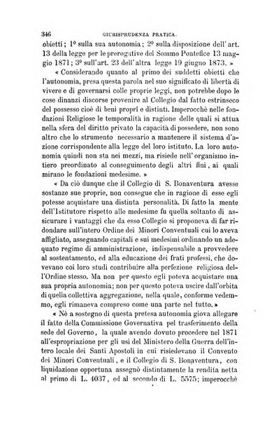 Giornale del Foro in cui si raccolgono le più importanti regiudicate dei supremi tribunali di Roma e dello Stato pontificio in materia civile