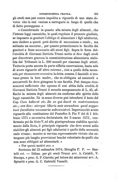 Giornale del Foro in cui si raccolgono le più importanti regiudicate dei supremi tribunali di Roma e dello Stato pontificio in materia civile