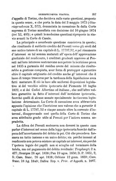 Giornale del Foro in cui si raccolgono le più importanti regiudicate dei supremi tribunali di Roma e dello Stato pontificio in materia civile