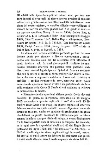 Giornale del Foro in cui si raccolgono le più importanti regiudicate dei supremi tribunali di Roma e dello Stato pontificio in materia civile