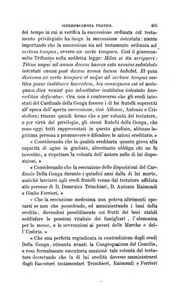 Giornale del Foro in cui si raccolgono le più importanti regiudicate dei supremi tribunali di Roma e dello Stato pontificio in materia civile