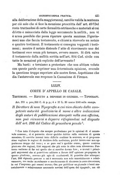 Giornale del Foro in cui si raccolgono le più importanti regiudicate dei supremi tribunali di Roma e dello Stato pontificio in materia civile