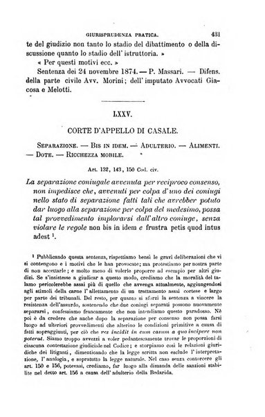 Giornale del Foro in cui si raccolgono le più importanti regiudicate dei supremi tribunali di Roma e dello Stato pontificio in materia civile