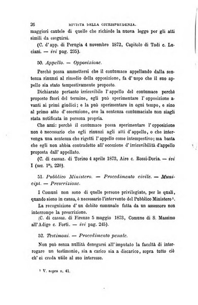 Giornale del Foro in cui si raccolgono le più importanti regiudicate dei supremi tribunali di Roma e dello Stato pontificio in materia civile