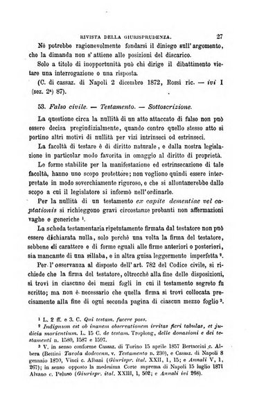 Giornale del Foro in cui si raccolgono le più importanti regiudicate dei supremi tribunali di Roma e dello Stato pontificio in materia civile