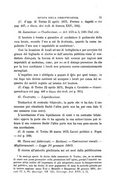 Giornale del Foro in cui si raccolgono le più importanti regiudicate dei supremi tribunali di Roma e dello Stato pontificio in materia civile