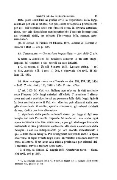 Giornale del Foro in cui si raccolgono le più importanti regiudicate dei supremi tribunali di Roma e dello Stato pontificio in materia civile