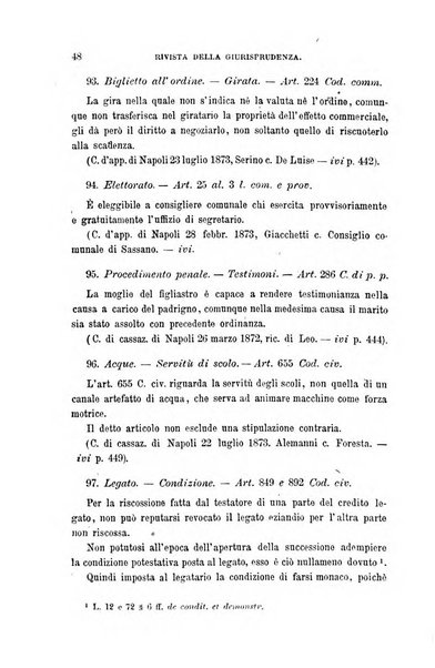 Giornale del Foro in cui si raccolgono le più importanti regiudicate dei supremi tribunali di Roma e dello Stato pontificio in materia civile