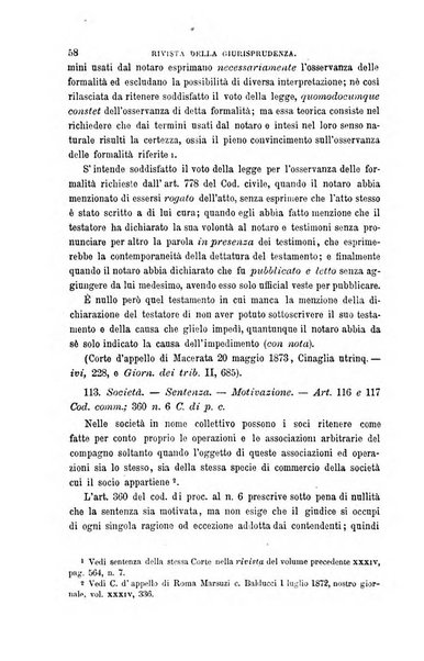 Giornale del Foro in cui si raccolgono le più importanti regiudicate dei supremi tribunali di Roma e dello Stato pontificio in materia civile