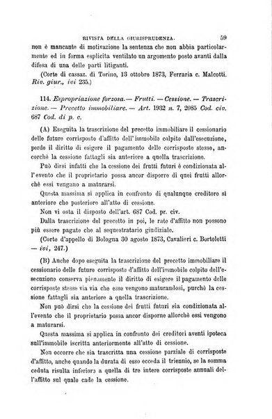 Giornale del Foro in cui si raccolgono le più importanti regiudicate dei supremi tribunali di Roma e dello Stato pontificio in materia civile