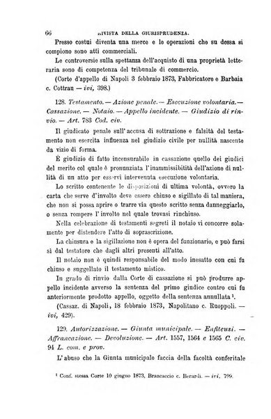 Giornale del Foro in cui si raccolgono le più importanti regiudicate dei supremi tribunali di Roma e dello Stato pontificio in materia civile